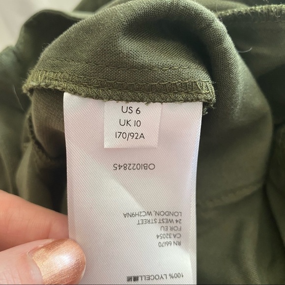Anthropologie Preston Utility Army Green Jumpsuit Size 6 - Picture 10 of 12